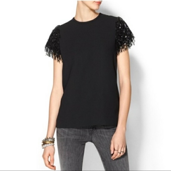 Kate Spade Sequin Fringe Structured Top - Picture 4 of 10